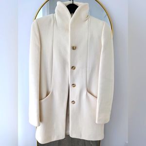 Aritzia Wilfred Cocoon Coat Cream Off-White Italian Wool and Cashmere Size XS
